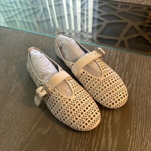 Jeffrey Campbell White Flats with Perforated Design